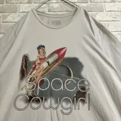 50s モチーフ オールド ピンナップガール ロケット レトロ アート tシャツ