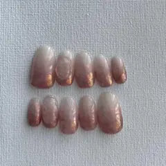 ㊿【サイズ変更¥0】オーロラネイル ニュアンスネイル ピンクネイル 大人ネイル