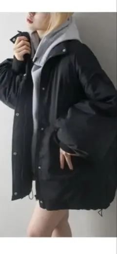 スプレイ　ブラックボリュームスリーブジャンパー　フリーサイズ