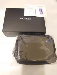 DECORTÉ 黒 ジッパーポーチ サンプル付き　コスメデコルテリポソーム