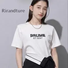 【TV着用】リランドチュール スパンコール刺繍Tシャツ ホワイト M 半袖 ロゴのサムネイル