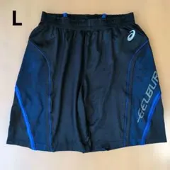 asics GELBURST バスケットボールパンツ ブラック×ブルーのサムネイル