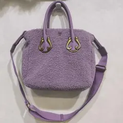 最終値下げ　ANNA SUI　アナスイ　マグノリア　ボア　2WAY　ハンドバッグ