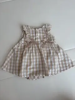 【専用】ブランシェス シャンブレーギンガムチェックノースリカバーオールのサムネイル