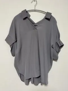 ゆーちん様専用*KBF グレー ストライプ 半袖シャツ ルーズフィット