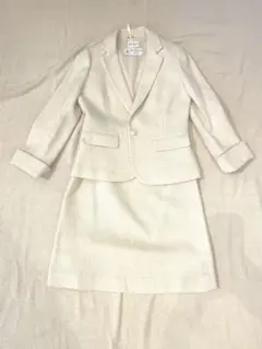 ELLE ホワイト　ラメ入りフォーマルスーツ