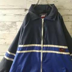 希少サイズ☆90s ナイキ 両面ロゴ 収納フード付 ナイロンジャケット 4L～