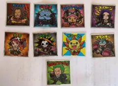 ワンピースマンチョコ RED メタルシール【９枚セット！】