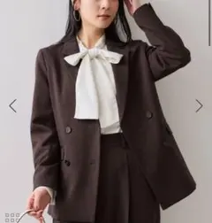 VIS【美easy】ウーリッシュダブルブレストテーラードジャケット