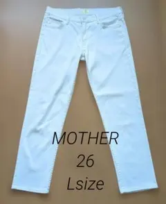MOTHER ストレートストレッチホワイトデニム 26のサムネイル