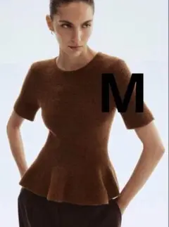 H&M ペプラムニット RIB-KNIT PEPLUM TOPS