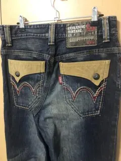 ☆美品☆EXCLUSIVE VINTAGE ダークブルーデニムEdwin W30