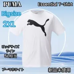 ○BIG 2XL PUMA ビッグキャットプリント半袖ドライTシャツ白5L2のサムネイル