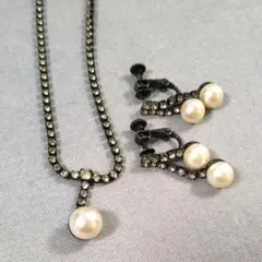 【ほぼ新品美品】パールアクセサリーセット★イヤリング、ネックレス