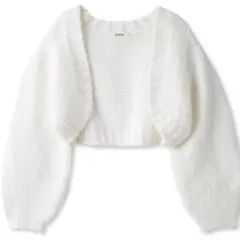 snidel Sustainableローゲージボレロカーディガン ホワイト