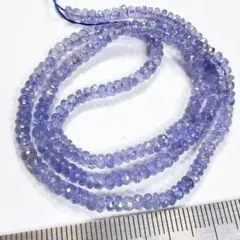 カイヤナイト ファセットロンデル 40cm 一連 天然石 - メルカリ