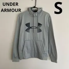 アンダーアーマー　S スウェットパーカー　グレー　コールドギア　ビッグロゴ