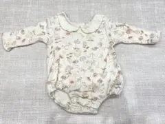 花柄ロンパース 長袖 70cm