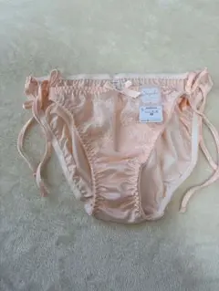 Sayaka ピンク Mサイズ レースショーツ　サテン　パステルピンク　紐パンツ