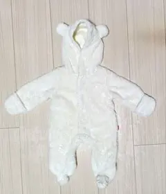 magnetite me 足つき 長袖ロンパース ホワイト 白 ロンパース くま