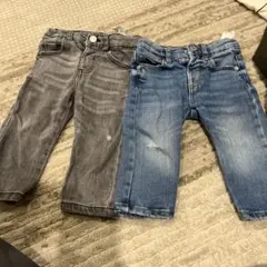 ZARA ベイビーグレー・デニムブルー ジーンズ 2点セット
