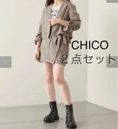 ２点セット CHICO チコ セットアップ ジャケット ミニスカート 千鳥柄