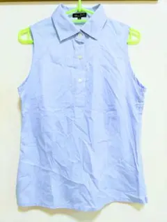 Enzo Gala ノースリーブシャツ ライトブルー 日本製 M