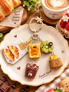 じゃらじゃらキーホルダー クマ カフェ スイーツ