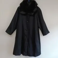 こだますいか様専用カシミヤ100% ロングコート SAGAブルーフォックスファー