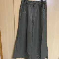 90s Euro Vintage ベイカー ワイド バギーパンツ レザー切替 90s Euro Vintage ベイカー ワイド バギーパンツ レザー切替