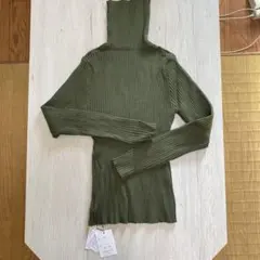 GRL k8534v カーキ Mサイズ　タートルネック　リブ　ニット トップス