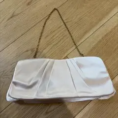 ライトベージュ サテン 3wayパーティーバッグ