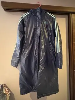 チ*プ様 adidas ベンチコート L ネイビー 3本ライン