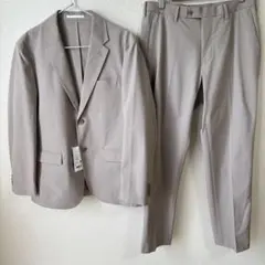 ユニクロ 感動ジャケット（コットンライク）セットアップ ベージュS