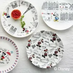 ディズニー ケーキ皿5Pセット LET'S TRAVEL ミッキー＆フレンズ