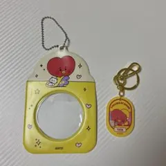 BT21 TATA 缶バッジホルダー キーホルダー
