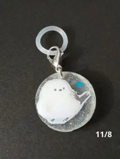 ハンドメイド 蓄光シマエナガアンブレラチャーム /アンブレラマーカー