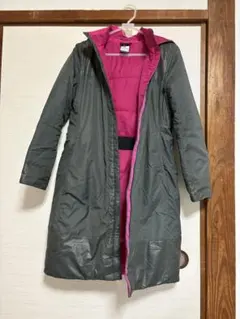 Nike フード付きロングコート Mサイズ グレー/ピンク