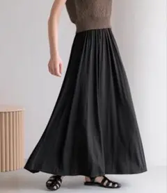 美品！4,990円！ローリーズファーム★カットギャザーロングスカート★F 洗濯可