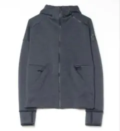 【美品】adidas　メンズ　ロゴ　ジップアップパーカー　グレー　M