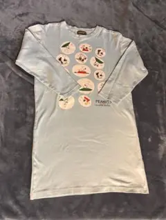 SNOOPY PEANUTS 7部ロングTシャツ ライトブルー