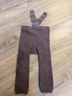【loupleベビー用品子供服】ブラウン ベビーサスペンダーレギンス Mサイズ