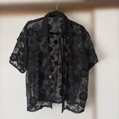 niko and... ブラックレースシャツ 半袖 Long