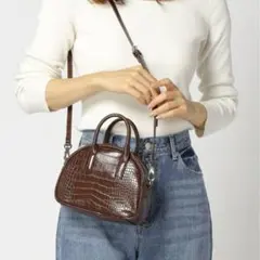 ローリーズファーム　2WAYミニボストンBAG ブラウン