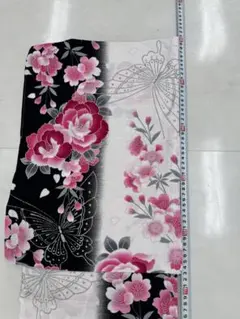 花柄蝶デザイン 浴衣単品 160センチ