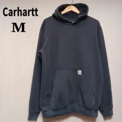 Carhartt パーカー M ブラック 黒色 腕ロゴ 裏起毛