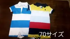 ラルフローレンロンパース 70 半袖　2枚セット