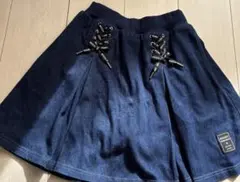 メゾピアノ デニム スカート アンダーショーツ付き　M 150cm