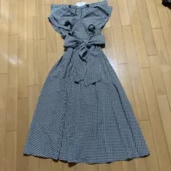 【新品タグ付】GRL ギンガムチェック フリル ワンピース