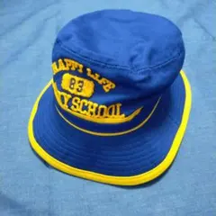 新品未使用　綿帽子　頭囲52cm ブルー　新品